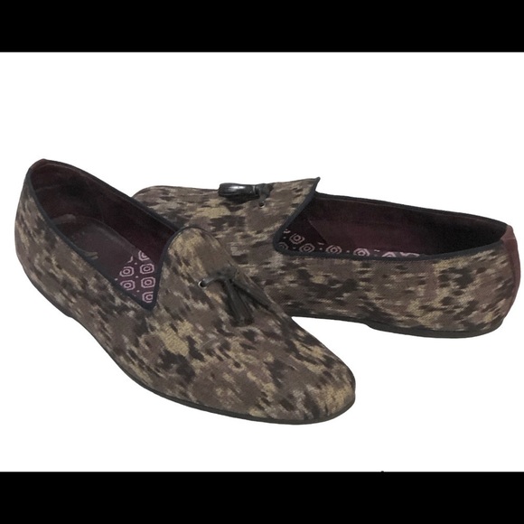 𝅺TED Baker Oliie Canvas Fabric Loafer size 11 - Picture 1 of 10